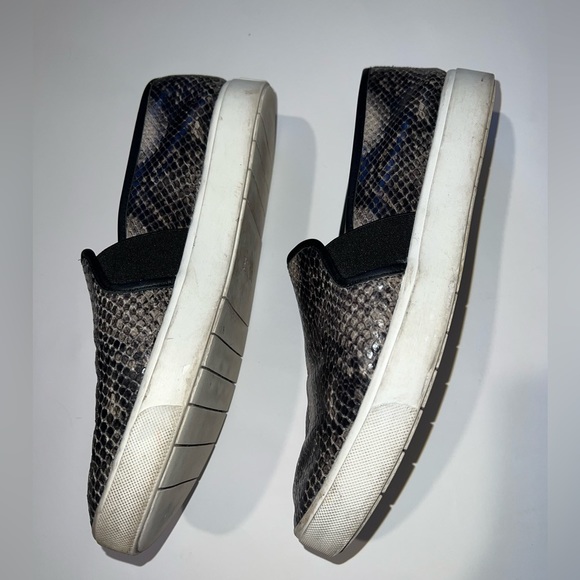 Vince Snake Print Slip-On Sneakers - Black and Gray - Picture 6 of 9